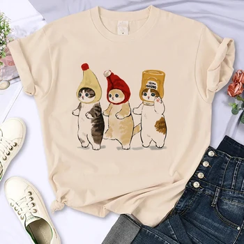 Mieli kačių marškinėliai Moterys Juokingi animaciniai marškinėliai Y2k 90s Harajuku Grafiniai Ulzzang marškinėliai 90s Print Tshirt Aesthetic Top Tee Female