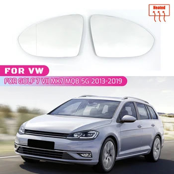 Keitimas, kairysis ir dešinysis galinio vaizdo šildomas išorinis plataus kampo veidrodinis stiklas Volkswagen VW Golf 7 VII MK7 MQB 5G 2013-2019