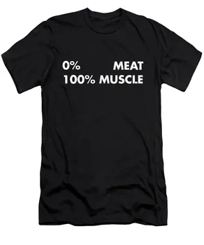 0 Mėsa 100 raumeningų vegetariškų veganų sporto salės marškinėliai