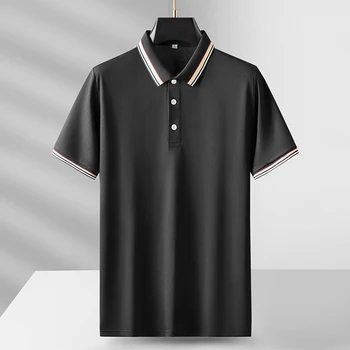 Vasaros dryžuota apykakle POLO marškinėliai Vyriški Fashion Casual Business marškinėliai Slim Fit Golf Tee Topd Vyriški drabužiai