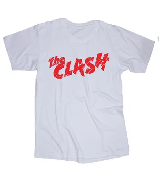 The CLASH band logo balti marškinėliai