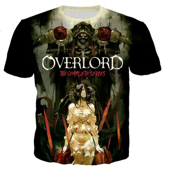 2023 Karštas išpardavimas Anime Overlord marškinėliai Vyrai Moterys 3D spausdinti marškinėliai Vasaros mados laisvalaikio Harajuku stiliaus marškinėliai Gatvės drabužių viršūnės