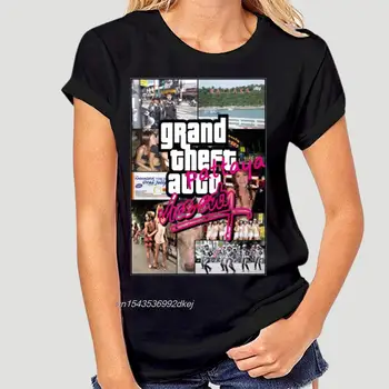 Vyriški marškinėliai Pattaya Grand Theft Auto Vice City Parodija Balti marškinėliai Moteriški marškinėliai 1784D