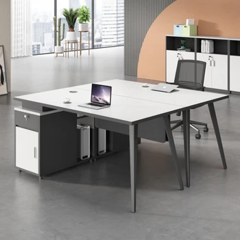 Office Single Work Desk Staff Accessories Write Standing Computer Desk Stalčiai Modern Scrivania Angolare Work Furniture HD50WD