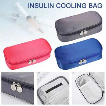 Nešiojamas diabetinės kišenės termiškai izoliuotas insulino aušinimo krepšys 
