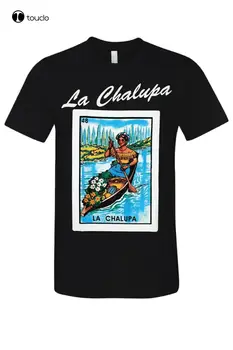 La Chalupa Loteria Meksikos Bingo meno marškinėliai Naujumo šeima Juokinga juoda Nauja