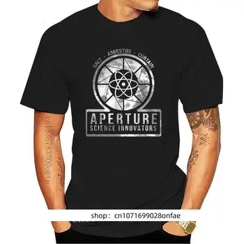 Vyriški drabužiai Vyriški marškinėliai Vintage Science Innovators Laboratories Aperture Game Portal Juodi marškinėliai S-4xl