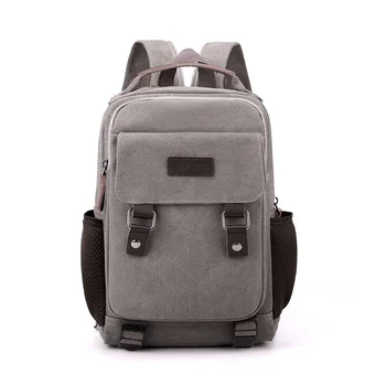 Small Mens Backpack Canvas Casual Backpacks for Men 2023 Mini Male School Bag Rucksack Man Multi-function Crossbody Bag Travel